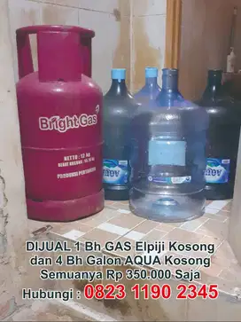 JUAL GAS Elpiji 12 Kg & Galon AQUA Kosong