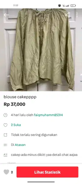 blouse cantik warna hijau tapi gelap cantik pokokna
