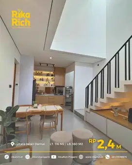 RUMAH MEWAH MINIMALIS KEKINIAN FULL FURNISHED DI JOGJA UTARA