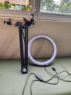 STANDING LAMPU MEJA FREE RING LIGHT