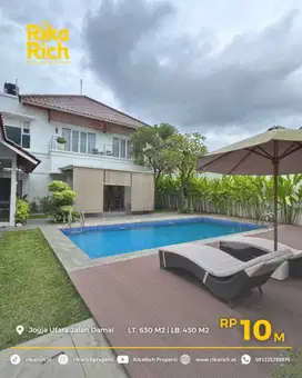 RUMAH RASA VILLA MEWAH PRIVATE POOL FULL FURNISHED DI JOGJA UTARA