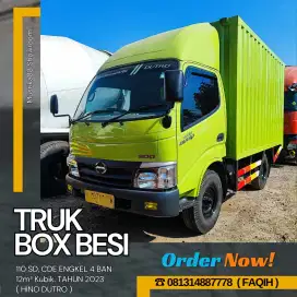 TRUK BOX BESI HINO DUTRO 110 SD, CDE ENGKEL 4 RODA, TAHUN 2022