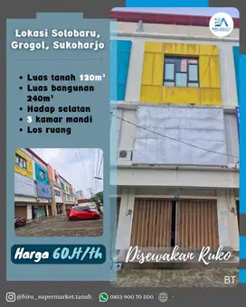 Disewakan Ruko Solobaru