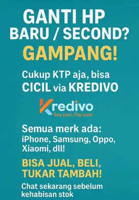 Jual Beli HP All Brand (Bisa Cicilan Pakai Kredivo) Mulai dari 1jtan!!