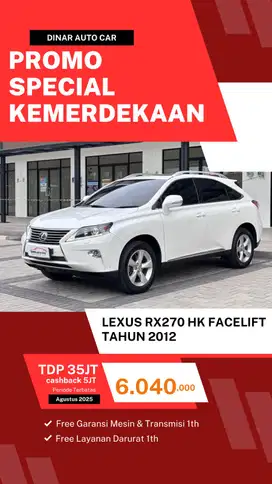 Toyota Lexus Rx270 HK facelift at 2012