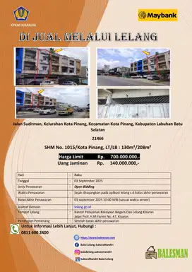 DIJUAL RUMAH MELALUI LELANG WILAYAH LABUHAN BATU