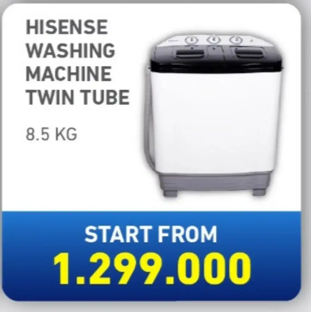 Cicilan Hisense Washing Machine Twin Tube