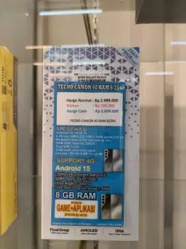 TECNO CAMON 40 RAM 8/256