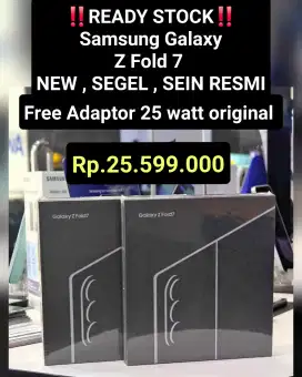 Samsung galaxy Z FOLD 7
READY STOK ‼️
NEW,SEGEL RESMI SEIN 12/512 GB