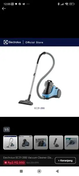 Vacum Cleaner Electrolux EC31 2BB