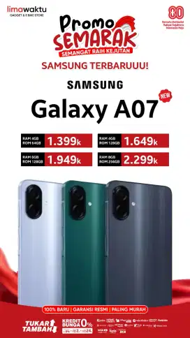 SAMSUNG GALAXY A07 RAM 8/256 GB COD FREE ONGKIR