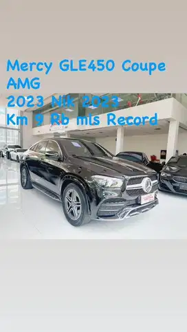 Mercy GLE450 Coupe Amg Nik 2023 Black on black Siap Pakai