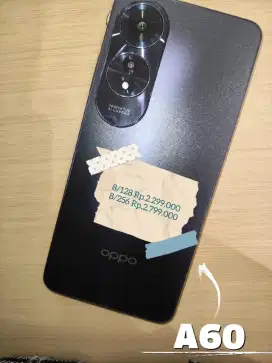 TERMURAH!! OPPO A60 16+256GB cash, kredit, cicilan 0%, tukar-tambah