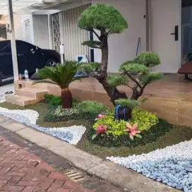 Tukang taman-kolam koi-vertical garden