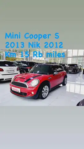 Mini Cooper S 2013 Nik12 Red on black Siap Pakai