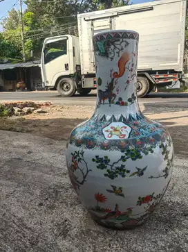 Guci Cina Famille Verte Ukuran Besar