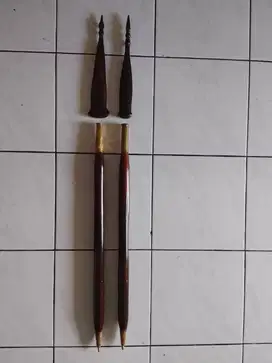 tombak sepuh kuno satu pasang lengkap dengan blawongnya