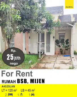DISEWAKAN RUMAH DI BSB MIJEN A4525