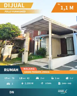 Dijual Rumah Full Furnish di Grand Permata Jingga Malang Hunian Asri