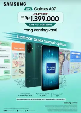 NEW SAMSUNG GALAXY A07 DP MULAI Rp 0 CUKUP PAKAI E-KTP!!!