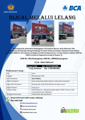 DIJUAL RUMAH MELALUI LELANG WILAYAH MAKASSAR