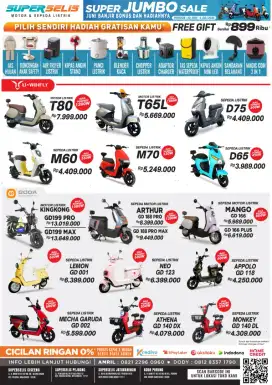 PROMO CICILAN SPEDA LISTRIK DP 0% FREE 1x CICILAN