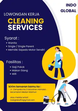 Lowongan Kerja sebagai Cleaning Services