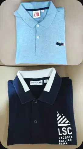 Polo shirt warna biru navy dan biru muda