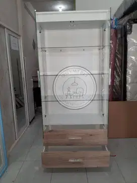 Promo lemari hias 2 pintu lampu LED activ sale terlaris termurah