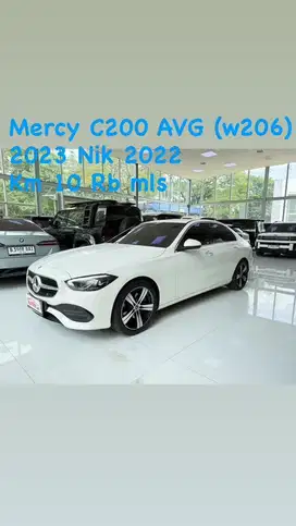 Mercy C200 AVG 2023 Nik22 White on black Siap Pakai