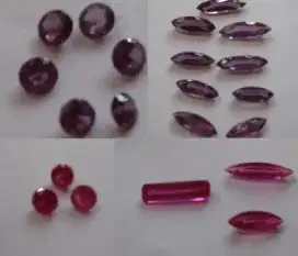 Batu Asli Alexandri Lonjong, Bulat  panjang Ungu, Merah