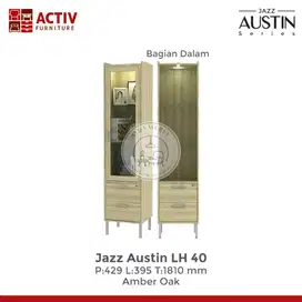 Promo sale lemari hias 1 pintu lampu LED activ jazz austin series sale