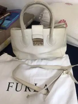 Furla bag ori white colour
