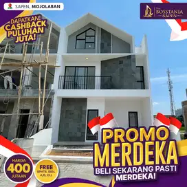 Rumah Baru 2 Lantai Dekat Tol Palur, Promo Agustus Cashback 80jt