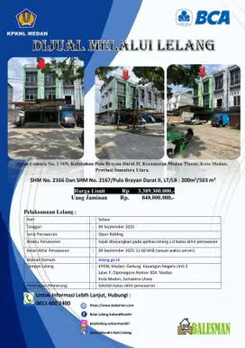 DIJUAL RUMAH MELALUI LELANG WILAYAH SUMATERA UTARA