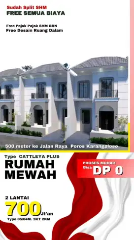Rumah Villa dekat Batu 700 jt an