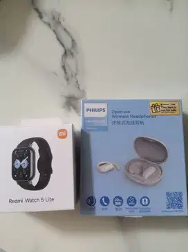 SmartWatch Redmi watch 5 Lite hitam +TWS Philip