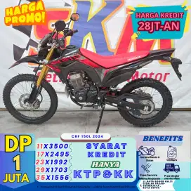Kredit dp 1juta syarat kTp dan KK kredit CRF 150L 2024