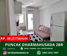 PUNCAK DHARMAHUSADA 2BR ‼️ Apartemen Furnish dekat UNAIR C