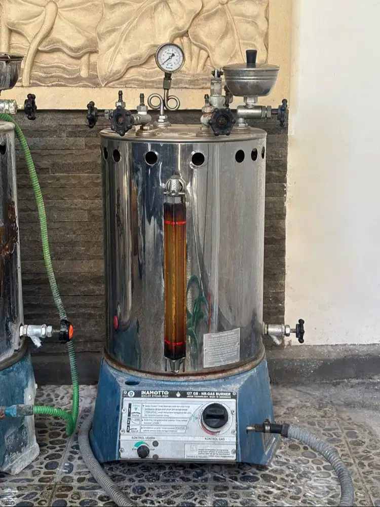 DIJUAL SETRIKA UAP BOILER MEREK INAMOTO LAUNDRY 17L (2 KEPALA SETRIKA)