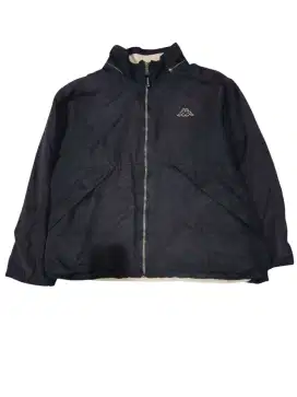 MEN VINTAGE 90'S NAVY/BEIGE KAPPA REVERSIBLE JACKET
