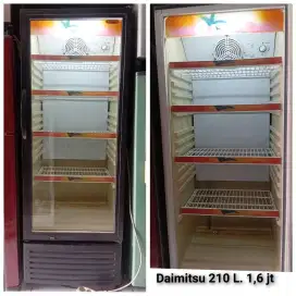 Showcase DAIMITSU 210L bekas bergaransi