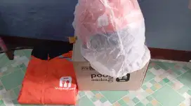 Jaket + helm original shopee