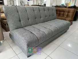CUCI GUDANG!!! Sofabed Minimalis Bahan Canvas Abu
