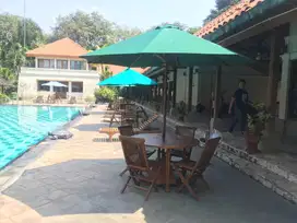 2026J GRADE B+ SET MEJA PAYUNG TAMAN CAFE KAYU JATI JAKARTA