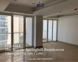 For SALE Apartement The Royale Springhill Residences 3BR