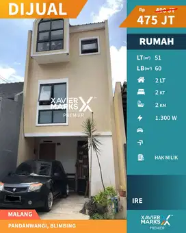 Dijual Rumah Cantik Terawat Siap Huni di Pandanwangi Blimbing Malang
