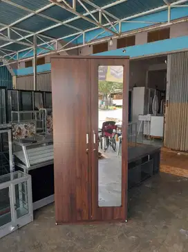 Promo lemari pakaian 2 pintu kaca panjang sale termurah terlaris