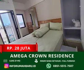 AMEGA CROWN Studio ‼️Apartemen Dekat Sekolah Pelayaran dan Merr 2C