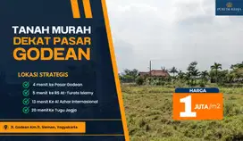 Tanah Kavling Jogjadi Sleman Dekat Jalan Raya Godean